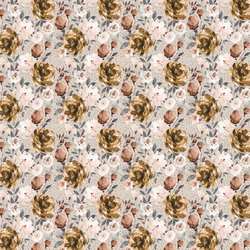 Small Peonies in Autumn Birch Dot