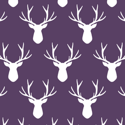 Stag Silhouette in Aubergine