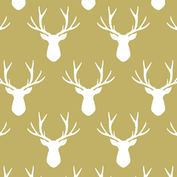 Stag Silhouette in Brass