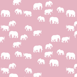 Elephant Silhouette in Carnation