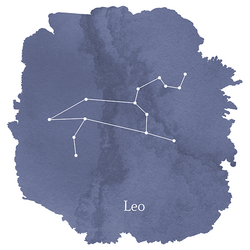 Leo Sign Panel in Indigo