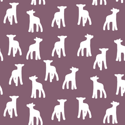 Lamb Silhouette in Mulberry