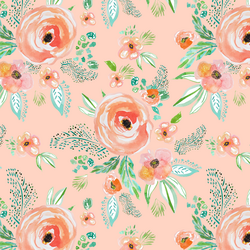 Small Summer Florals in Light Pink Sand
