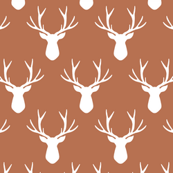 Stag Silhouette in Terracotta
