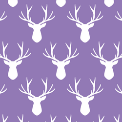 Stag Silhouette in Amethyst
