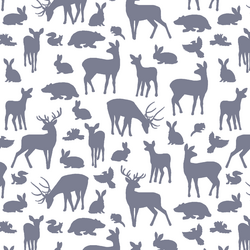 Forest Friends in Dove on White