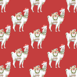 Little Festive Llama in Holly