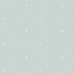 Polka Dots in Pink on Dusty Mint