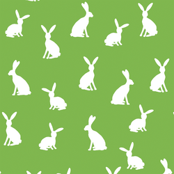 Cottontail Silhouette in Greenery
