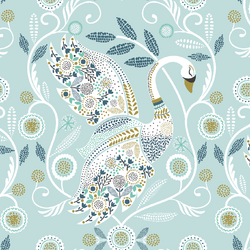 Arabesque in Glacier Blue