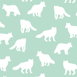 Fox Silhouette in Mint
