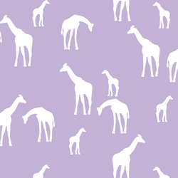 Giraffe Silhouette in Lilac