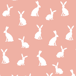 Cottontail Silhouette in Peony