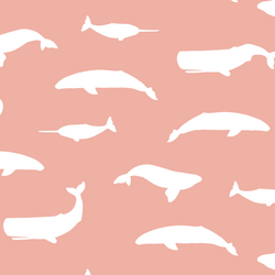 Whale Silhouette in Peony