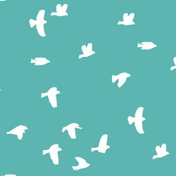 Flock Silhouette in Seafoam