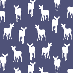Fawn Silhouette in Indigo