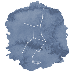 Virgo Sign Panel in Midnight