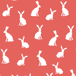 Cottontail Silhouette in Salmon