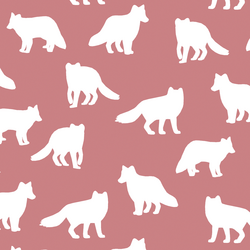 Fox Silhouette in Berry