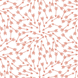 Arrows in Desert Rose on White