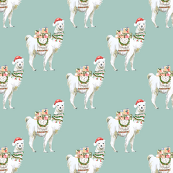 Little Festive Llama in Winter Green