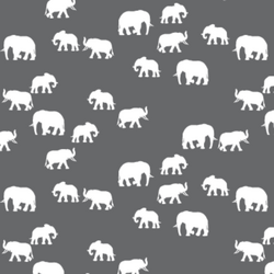 Elephant Silhouette in Charcoal