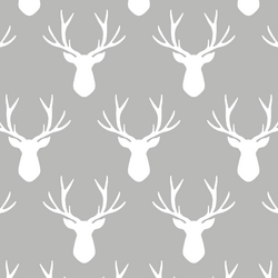 Stag Silhouette in Pebble