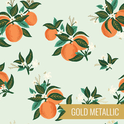 Citrus Blossom in Orange Metallic