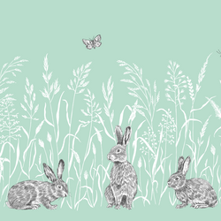 Hoppy Trails Double Border in Mint
