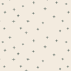 Swiss Crosses in Dark Duck Green on Egret