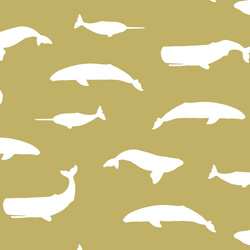 Whale Silhouette in Brass