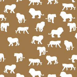 Lion Silhouette in Ochre
