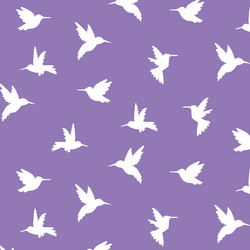 Hummingbird Silhouette in Amethyst