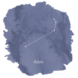Aries Sign Panel in Indigo