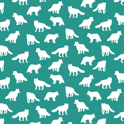Little Fox Silhouette in Jade