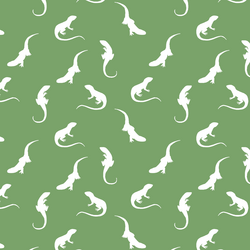 Iguana Silhouette in Pistachio