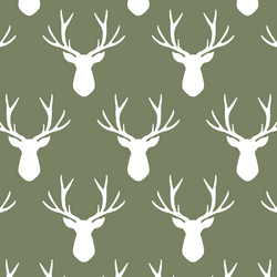 Stag Silhouette in Olive
