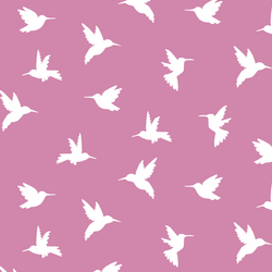 Hummingbird Silhouette in Wisteria
