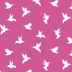 Hummingbird Silhouette in Petunia