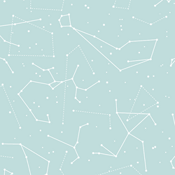 Star Charts in Glacier Blue