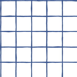 Windowpane in Blue Jay on White