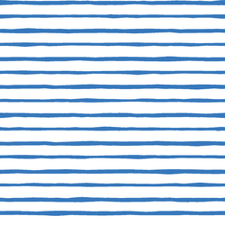 Artisan Stripe in Cerulean on White