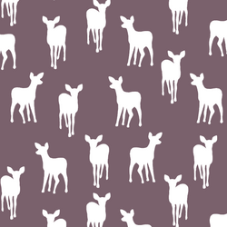 Fawn Silhouette in Mulberry