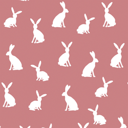 Cottontail Silhouette in Berry