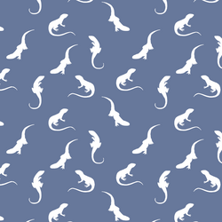 Iguana Silhouette in Azurite