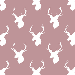 Little Stag Silhouette in Antique Rose