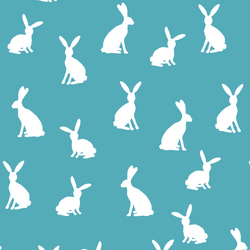 Cottontail Silhouette in Lagoon