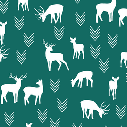 Deer Silhouette in Emerald