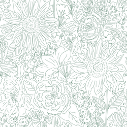 Paperie in Winter Green on White