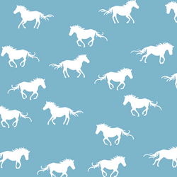 Horse Silhouette in Surf